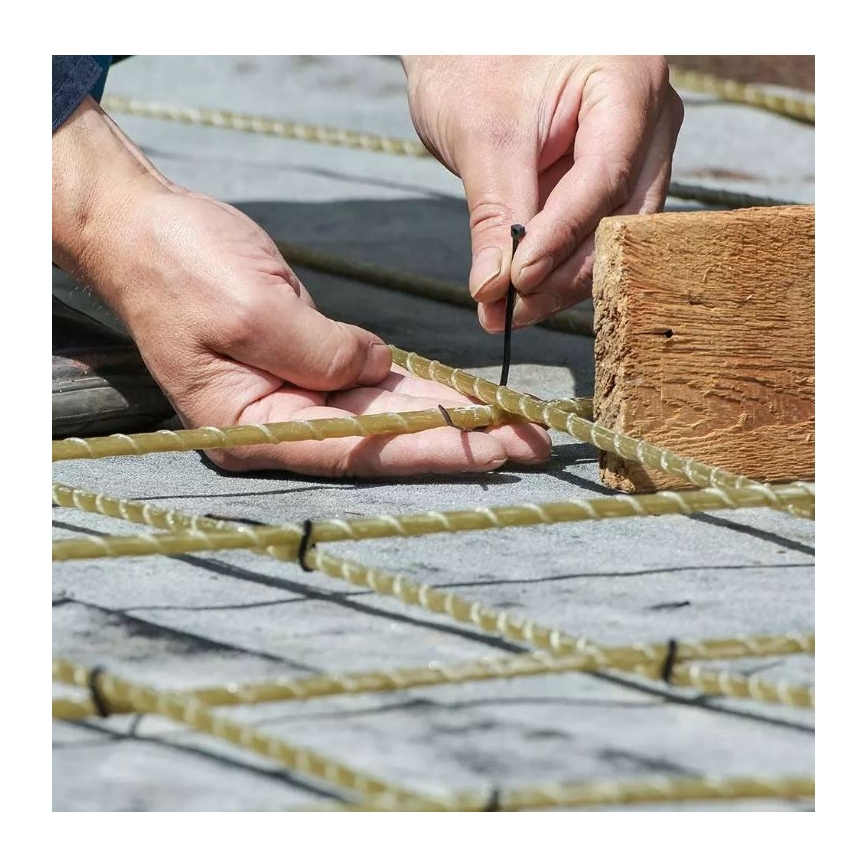 Hopfällbara plastband 3,5x200mm 100st svart