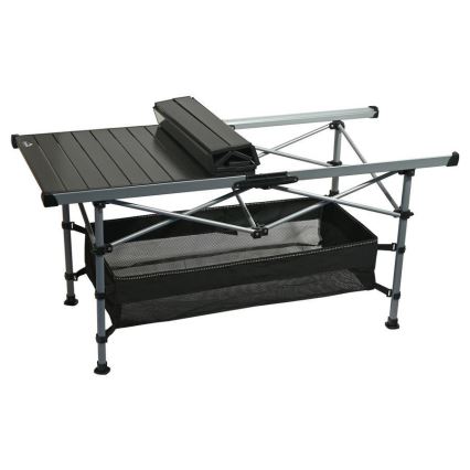 Hopfällbart campingbord 123x55cm antracit