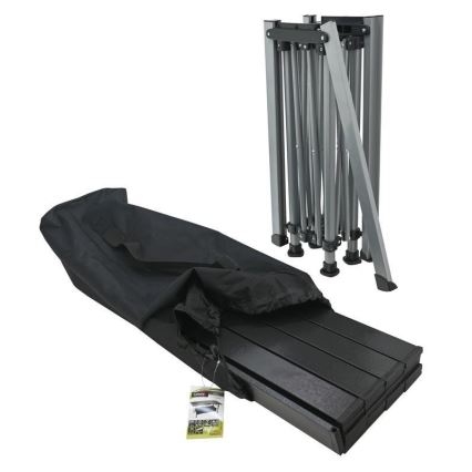 Hopfällbart campingbord 123x55cm antracit