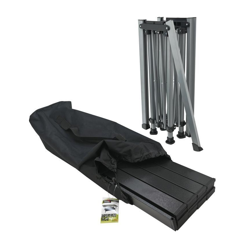 Hopfällbart campingbord 123x55cm antracit