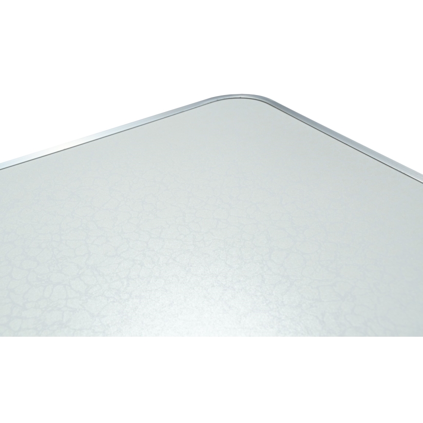 Hopfällbart campingbord + 4x stol vit/matt krom