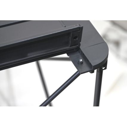 Hopfällbart campingbord 70x70cm antracit