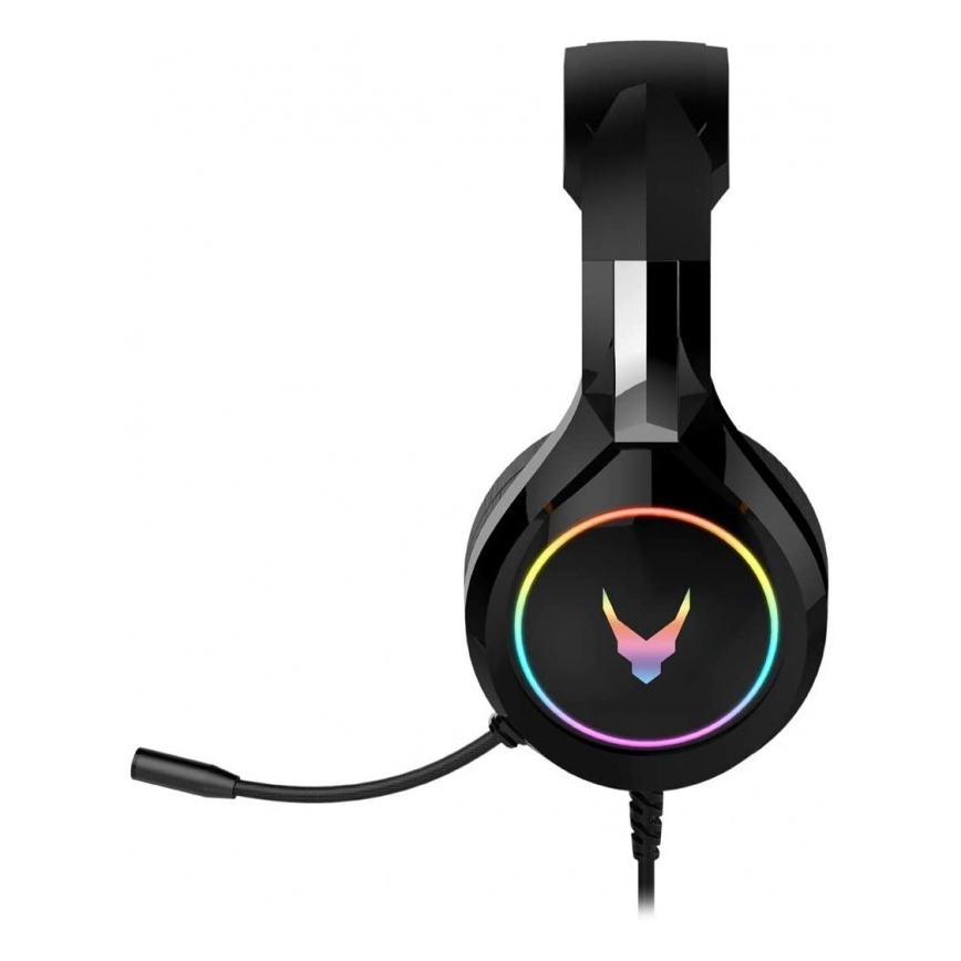 hörlurar med en mikrofon VARR GAMING RGB USB svart