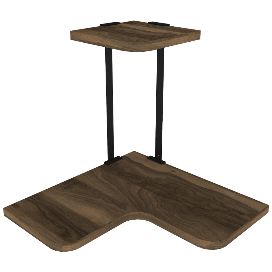 Hörn vägghylla AGORA 33,8x38,5 cm brun