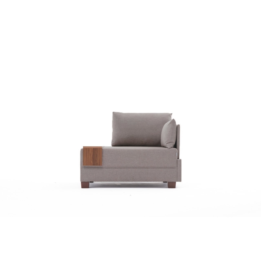 Hörnfåtölj TULA, beige, höger