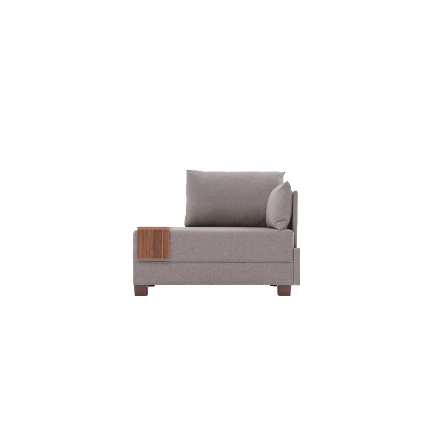 Hörnfåtölj TULA, beige, höger