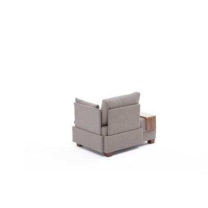 Hörnfåtölj TULA, beige, höger