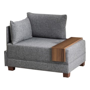 Hörnfåtölj TULA, grå, vänster