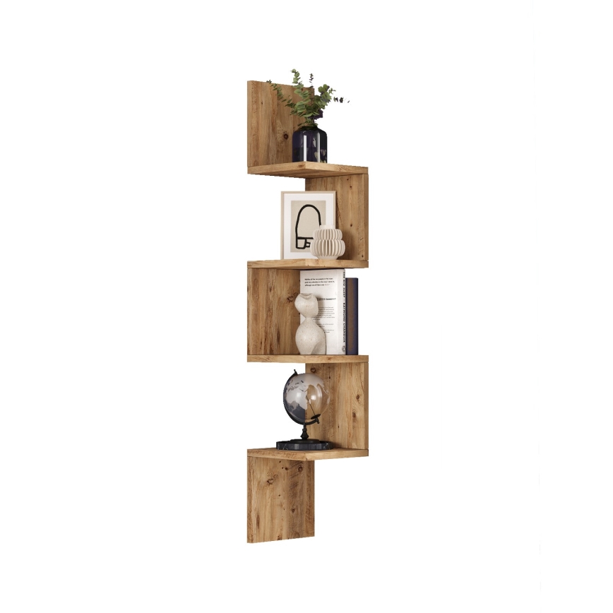 Hörnhylla för vägg 117,2x22 cm i atlantic tall