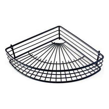 Hörnhylla för duschen 22,7x31,5 cm svart