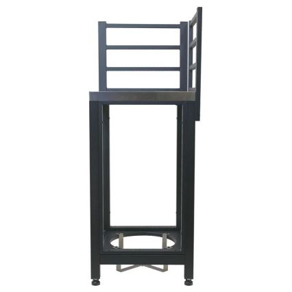 Hörnmodul för utomhusbruk 47x47x123 cm svart/rostfritt stål