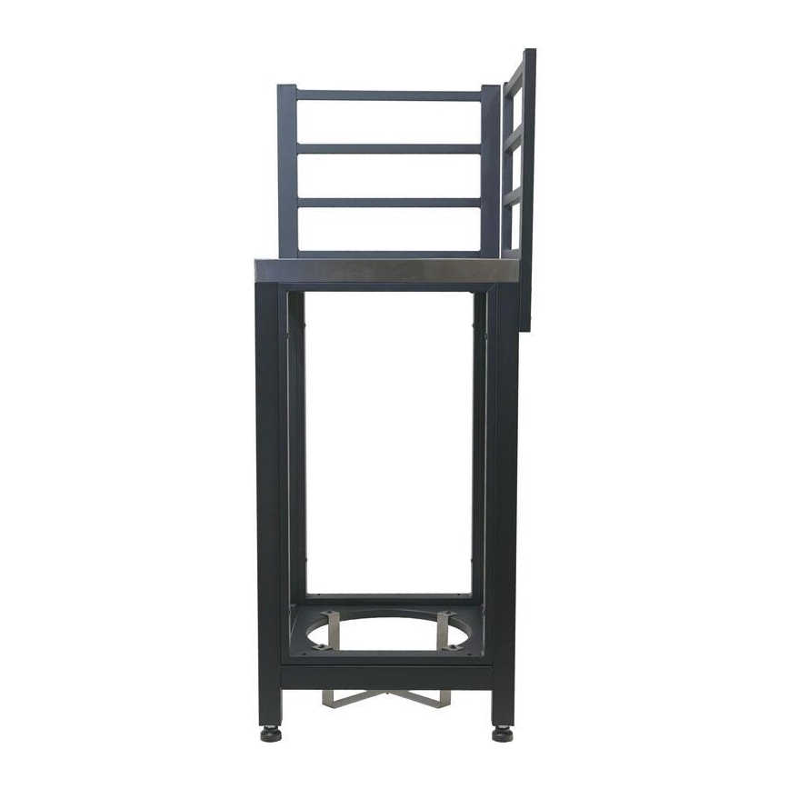 Hörnmodul för utomhusbruk 47x47x123 cm svart/rostfritt stål
