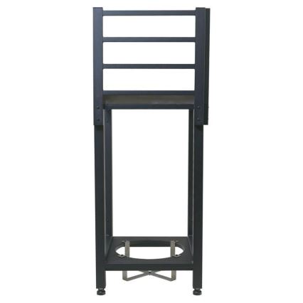 Hörnmodul för utomhusbruk 47x47x123 cm svart/rostfritt stål