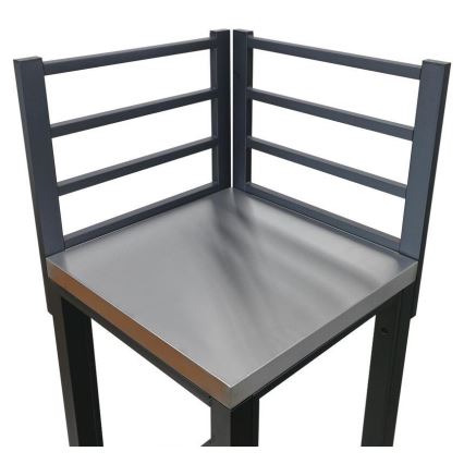 Hörnmodul för utomhusbruk 47x47x123 cm svart/rostfritt stål