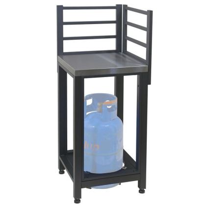 Hörnmodul för utomhusbruk 47x47x123 cm svart/rostfritt stål