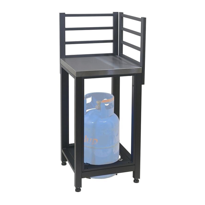 Hörnmodul för utomhusbruk 47x47x123 cm svart/rostfritt stål
