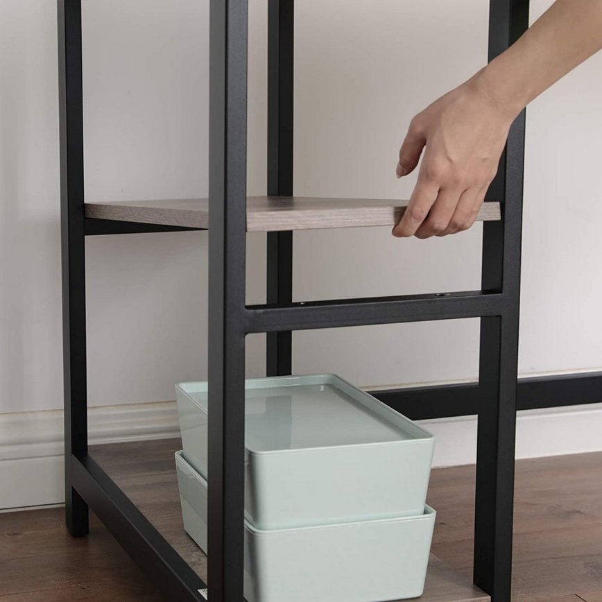 Hörnskrivbord SOLEA brun/svart