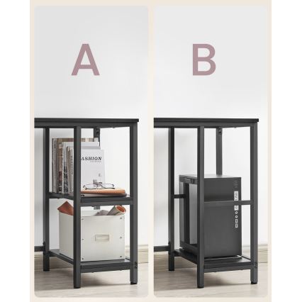 Hörnskrivbord SOLEA svart