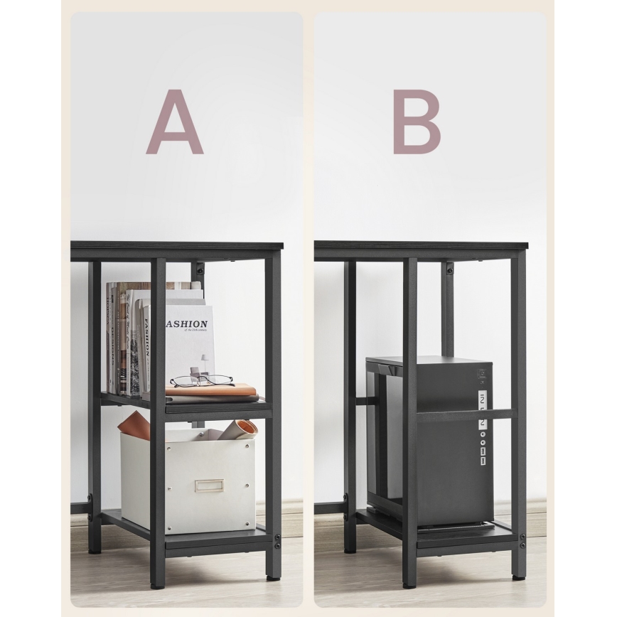 Hörnskrivbord SOLEA svart