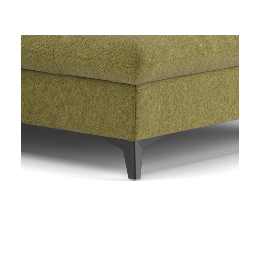 Utdragbar hörnsoffa i L-form MARANO höger olivgrön
