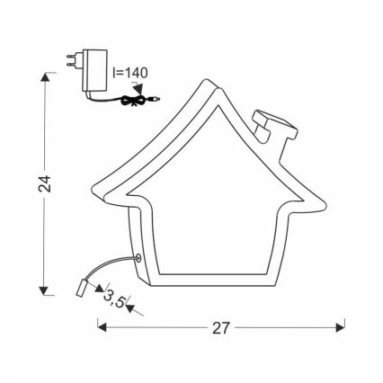 HOUSE LED barnskrivbordslampa 10W/230V blå