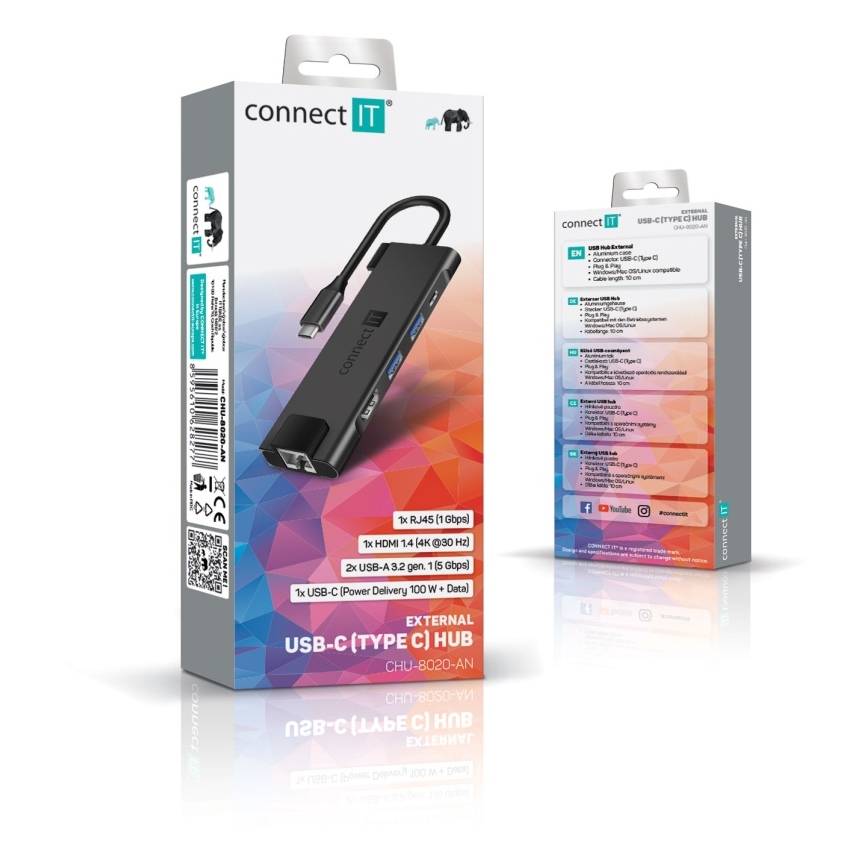 CONNECT IT CHU-8020-AN - USB-C hub 05.01.2001