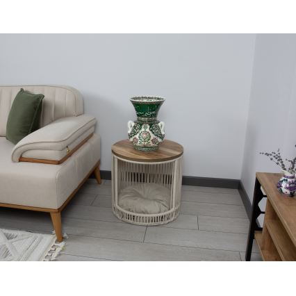 Hundbädd SEHPALI 45x46 cm beige