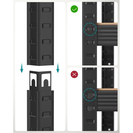 Hylla ORDIFY brun/svart