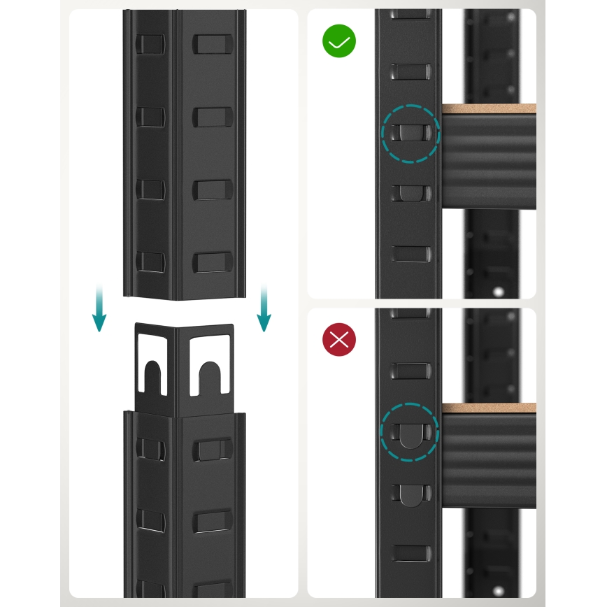 Hylla ORDIFY brun/svart