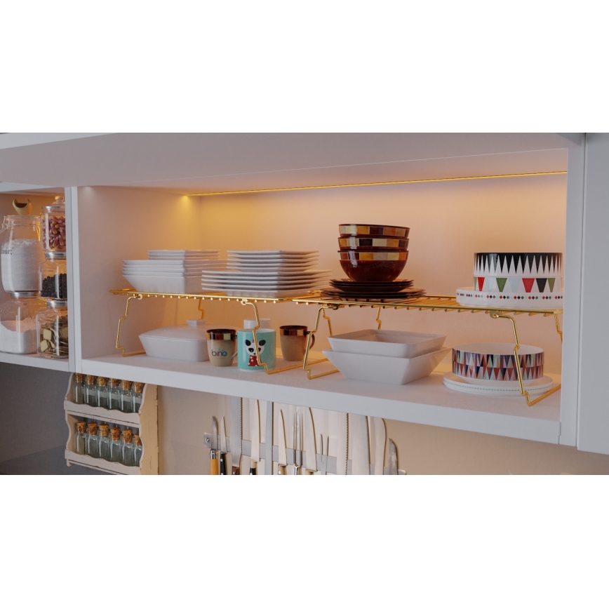 Hyllorganisatör 42x19 cm guld