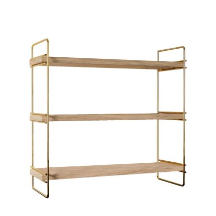 Hyllorganisatör 45x40 cm guld/brun