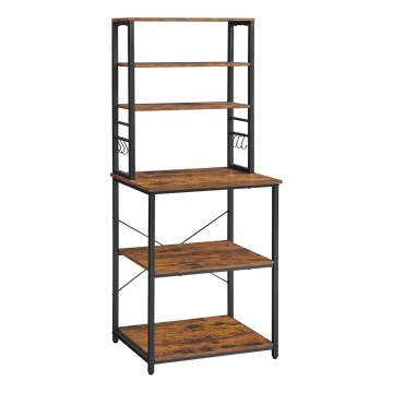 Hyllställ MARGE brun/svart