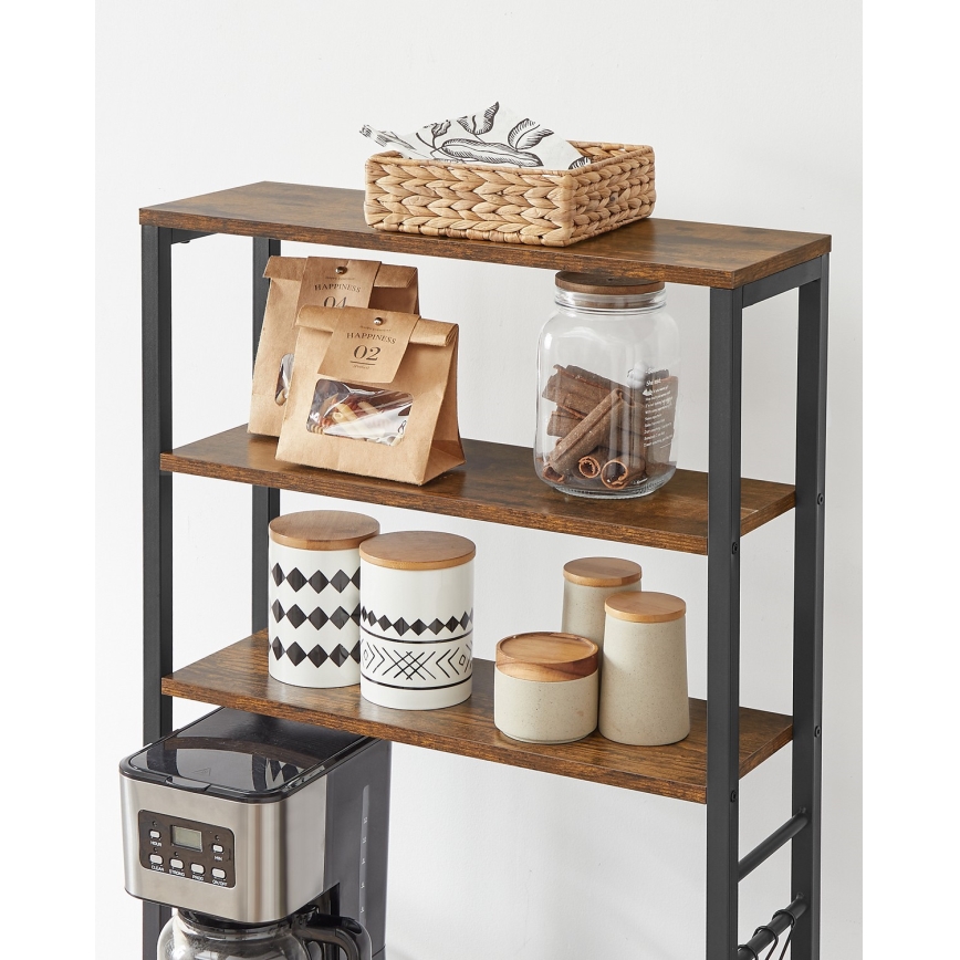 Hyllställ MARGE brun/svart