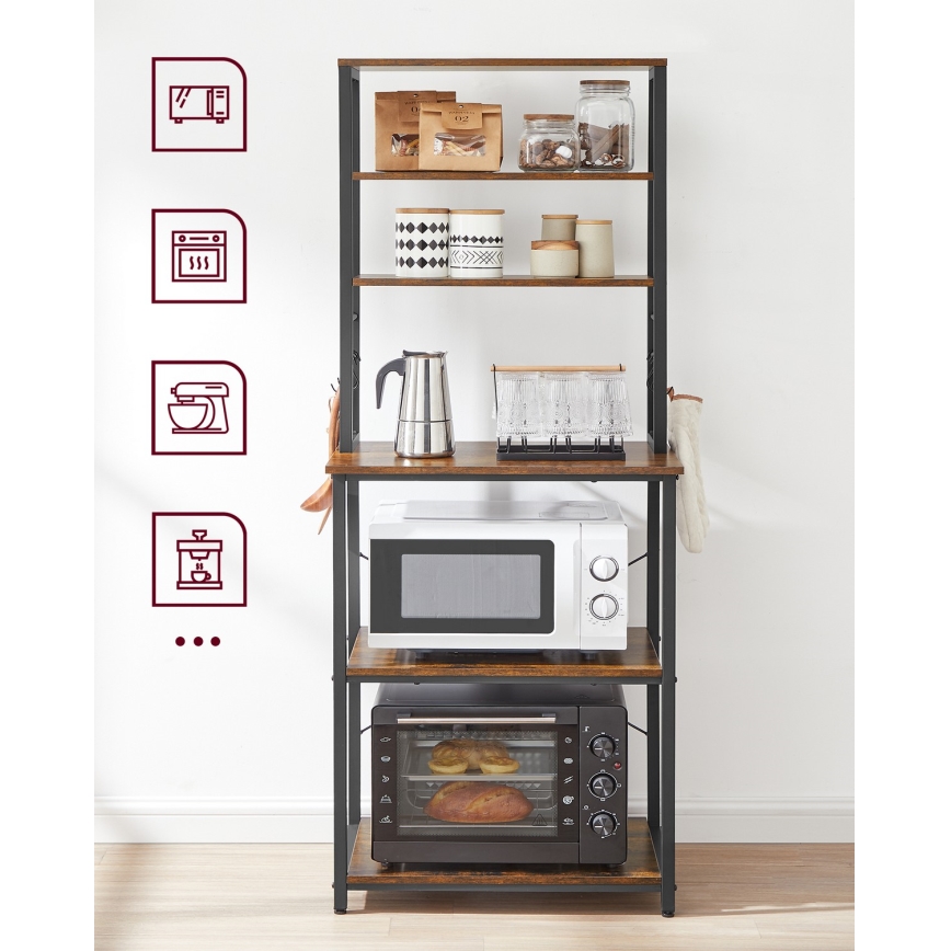 Hyllställ MARGE brun/svart