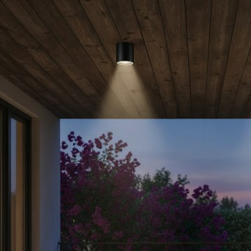 Ideal Lux - Badrumsspotlight GUN 1xGU10/28W/230V IP44 svart