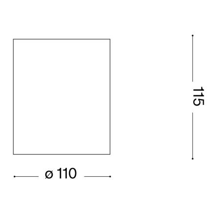 Ideal Lux - Badrumsspotlight GUN 1xGU10/28W/230V IP44 svart