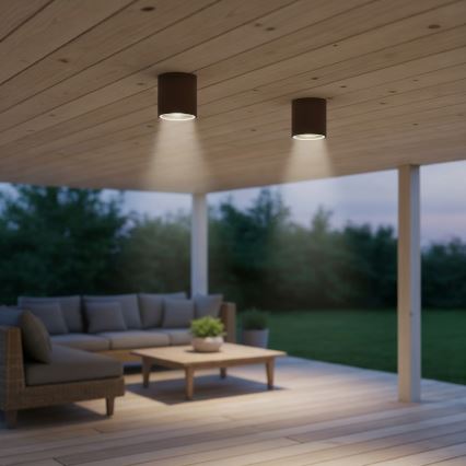 Ideal Lux - Badrumsspotlight GUN 1xGU10/28W/230V IP55 brun