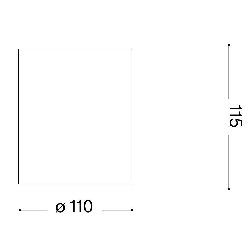 Ideal Lux - Badrumsspotlight GUN 1xGU10/28W/230V IP55 brun