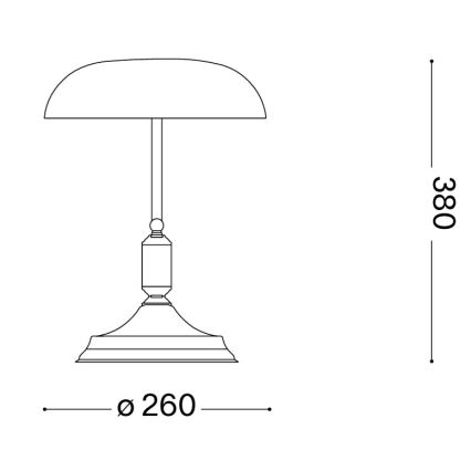 Ideal Lux - Bordslampa 1xE27/60W/230V mässing