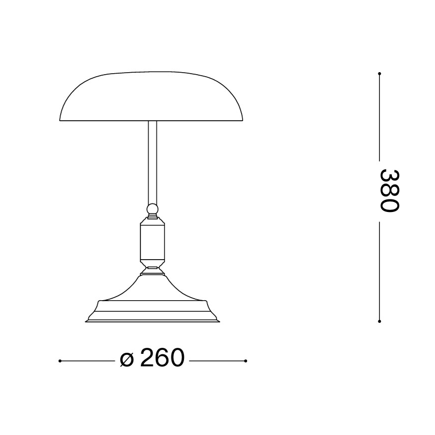 Ideal Lux - Bordslampa 1xE27/60W/230V mässing