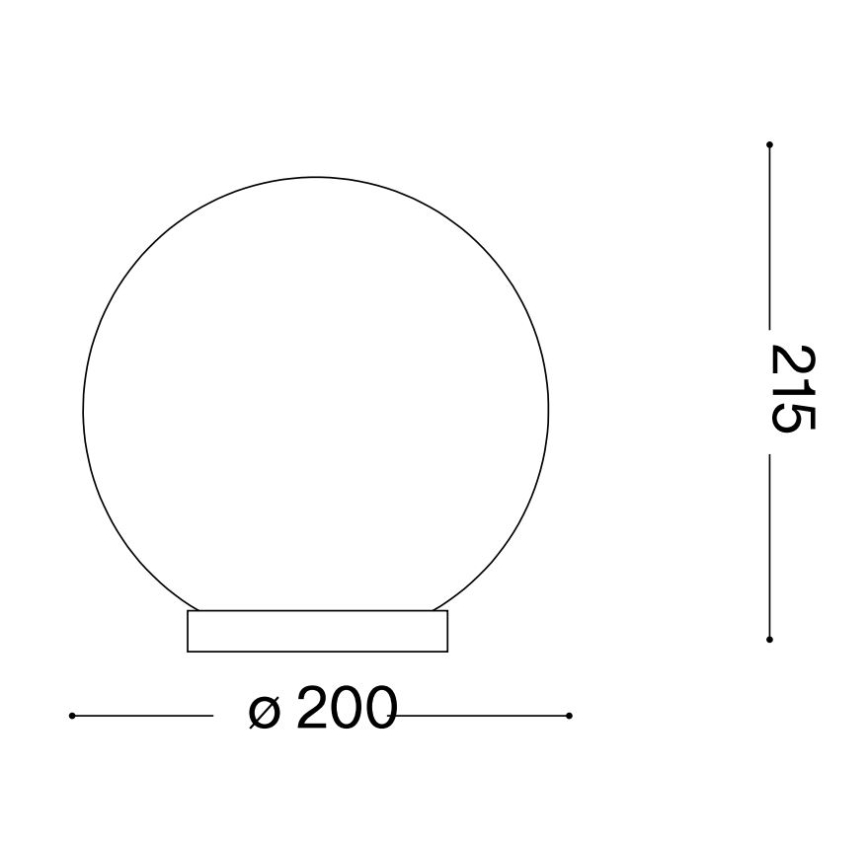 Ideal Lux - Bordslampa CARTA 1xE27/25W/230V diameter 20 cm vit