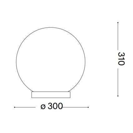 Ideal Lux - Bordslampa CARTA 1xE27/25W/230V diameter 30 cm vit
