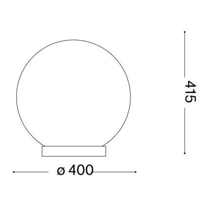 Ideal Lux - Bordslampa CARTA 1xE27/25W/230V diameter 40 cm vit