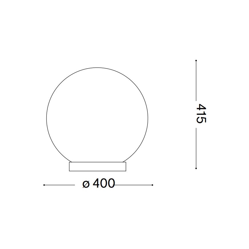 Ideal Lux - Bordslampa CARTA 1xE27/25W/230V diameter 40 cm vit