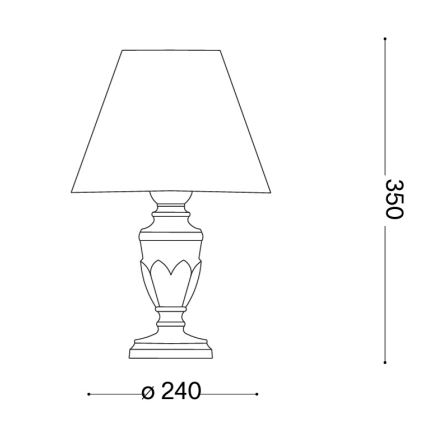 Ideal Lux - Bordslampa FIRENZE 1xE14/40W/230V guldfärgad