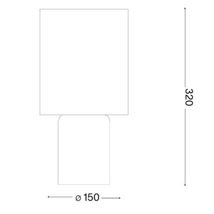 Ideal Lux - Bordslampa KALI 1xE14/40W/230V krämfärgad