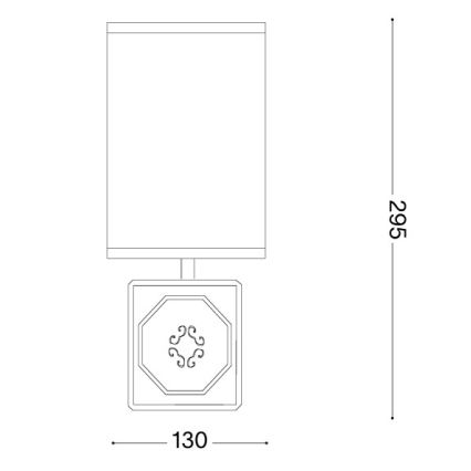 Ideal Lux - Bordslampa KALI 1xE14/40W/230V vit/grå