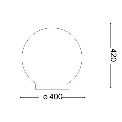 Ideal Lux - Bordslampa MAPA, 1 ljuskälla E27 (max 42 W), 230 V, Ø 40 cm, vit