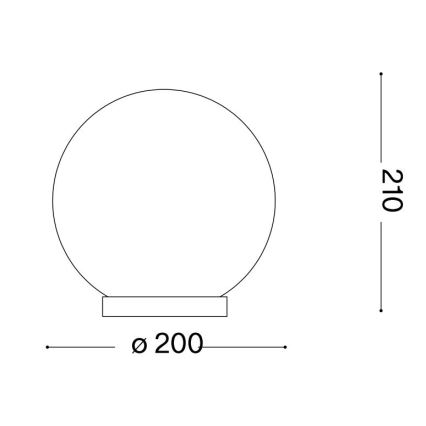 Ideal Lux - Bordslampa MAPA 1xE27/42W/230V Ø 20 cm vit
