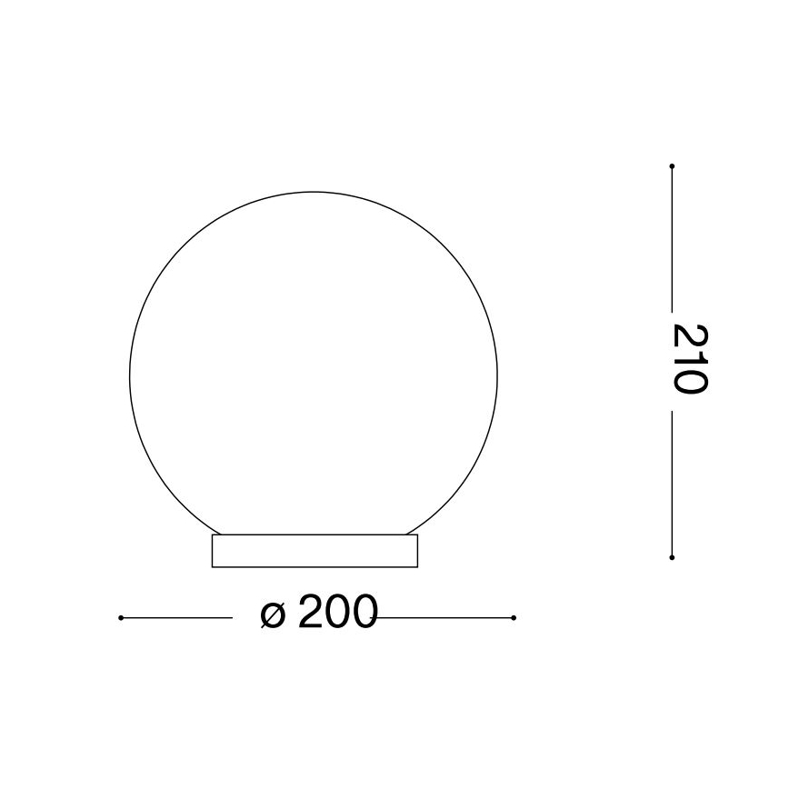 Ideal Lux - Bordslampa MAPA 1xE27/42W/230V Ø 20 cm vit